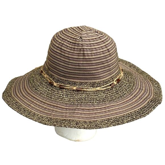 Brown & Tan Scala Collezione Sun Hat - Picture 2 of 6